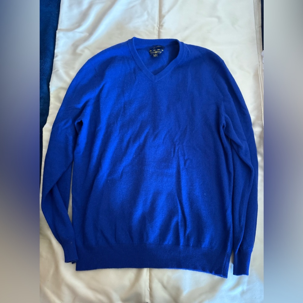 Club Room 100% Cashmere Vneck Sweater Men’s Size Medium